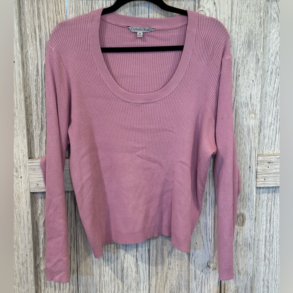Ophelia Roe Sweater sz 3X  Dusty Rose Pink